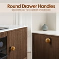 thumbnail image 3 of Wekvgz 10pack 1" Vintage Cabinet Knobs Antique Brass Drawer Knobs with Screws Gold Kitchen Cabinet Hardware Vintage Ball Knobs Pull Handles for Cabinet/ Drawer/ Dressers, 3 of 12