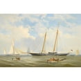 thumbnail image 3 of Charles Gregory 24x17 Black Modern Framed Museum Art Print Titled - The Royal Yacht Squadron Schooner Viking at Anchor off Cowes (1863), 3 of 5