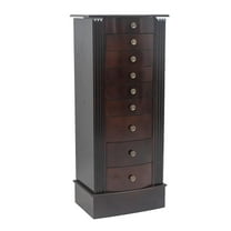 UBesGoo 7 Drawers Wooden Jewelry Cabinet Chest Storage Organizer Armoire, Brown