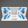 thumbnail image 3 of Soporte para computadora portátil Silicona PP y ABS Plegable 8 Engranajes Soporte de enfriamiento portátil Ajustable para Trabajo en casa Blanco, 3 of 5