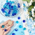 thumbnail image 5 of NOGIS Blue Mix Glass Gemstone Beads Vase Fillers (0.66 LB) Flat Marble Beads Multiple Color Choices Aquarium Decor Rocks Floral Stones Decorative Mosaic Gem Pebbles, 5 of 7