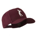 thumbnail image 5 of Silhouette of Golfer Swing Embroidered Cap - Maroon OSFM, 5 of 5
