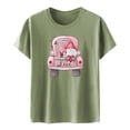 thumbnail image 4 of Meichang T-Shirts de la Saint-Valentin pour Femmes, T-Shirt Graphique Cœur d'Amour, Manches Courtes, Col Rond, Décontracté, Blouses, Joyeuse Saint-Valentin, 4 of 5