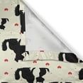 thumbnail image 5 of Ambesonne Feminine Grommet Curtain, Dog Cat Pet Love Romance, 50" x 120", Beige Black Red, 5 of 6