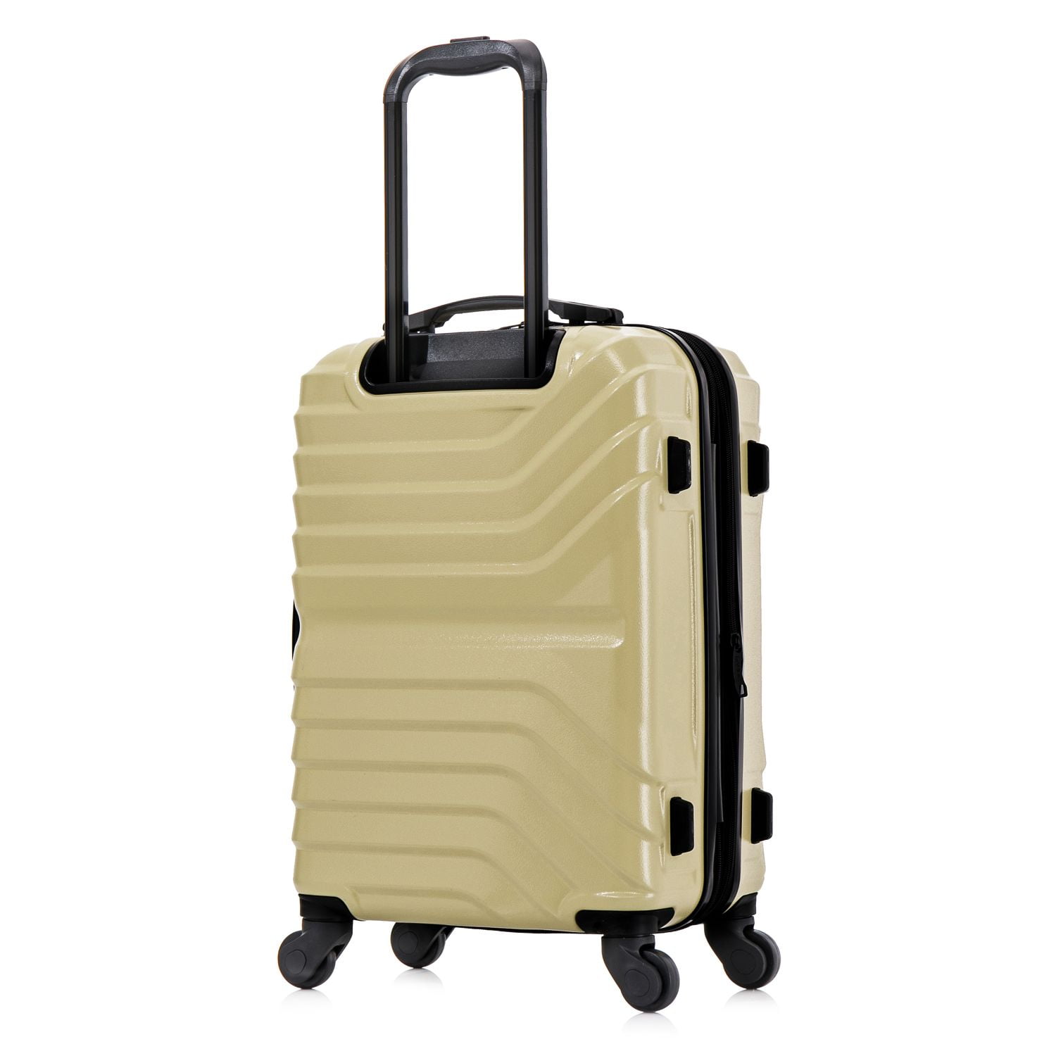 InUSA AURUM 20" Hardside Lightweight Carry On Luggage with Spinner Wheels, Handle and Trolley, Champagne