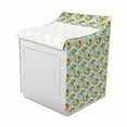 thumbnail image 2 of Modern Washer Cover, Floral Flowers Geometrical Abstract Funky Swirls Contemporary Image, Dust and Dirt Free Decorative Print, 29" x 28" x 40", Pale Green White, by Ambesonne, 2 of 3
