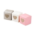 thumbnail image 5 of 25/50 piezas Caja de papel Kraft para dulces PVC transparente con forma de corazón y ventana Caja de regalo Bolsa de embalaje bonita Decoración para fiestas de cumpleaños y bodas, 5 of 5