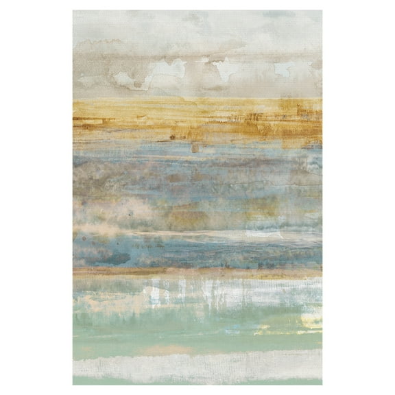 Serene Shades Striped Abstract by Willowbrook Art Print