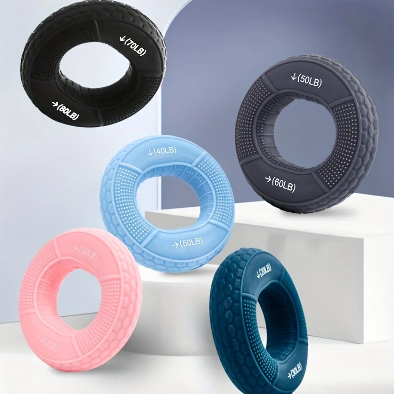 Adjustable 20-80LB Hand Grip Ring, Grip Strength Trainer for Muscle Power and Forearm Strength