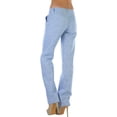 thumbnail image 6 of ToBeInStyle Women's Cozy Linen-Cotton Blend Heather Dye Pants - Blue - Small, 6 of 7