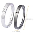 thumbnail image 4 of 1 par de anillos de pareja de sol y luna, anillos ajustables a juego para ella y para él., 4 of 8