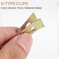thumbnail image 1 of 50pcs Bronze Ton Ressort Métal Panneau de Porte de Voiture Spire Vis U-Type Clips, 1 of 5