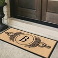 thumbnail image 2 of A1HC 30"x60" Natural Coir & Rubber Floral Monogrammed Door Mat, Thick Durable Heavy Duty Welcome Mat for Front Door, 2 of 7