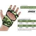 thumbnail image 7 of RDX Weight Lifting Gloves Grips, Gym Fitness Workout, Anti Slip Ventilated Open Back Gripper, Strength Training HIIT Exercise Deadlift, Men Women Cycling Rowing Climbing Hanging Pull Ups Gymnastics, 7 of 7