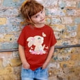 thumbnail image 2 of Toddler Girl Shirts 2t Happy Easter Short Sleeve T-Shirt Bunny Comfortable Round Neck T-Shirt Boys & Girls Shirts 3-4 Years,Red, 2 of 3