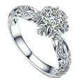 thumbnail image 1 of Bagues pour Femmes Bague Ajourée Exquise Accessoires de Bijoux de Fiançailles Mariage, 1 of 8