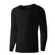 thumbnail image 1 of Ceisia Men's Solid Thickened Crew Neck Long Sleeve Thermal Top Fleece Base Layer Black XXL Gifts, 1 of 4