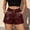 Red, variant on Morttic Women's PU Leather Casual Dressy High Waisted Shorts – Straight Leg with Belt Solid Color Fashion Summer Bottoms Red,S