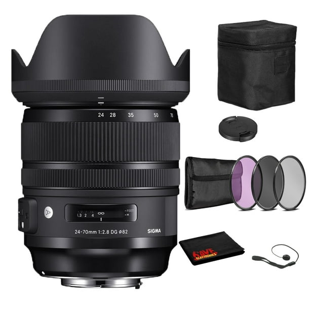 Sigma 24 70mm F 2 8 Dg Os Hsm Art Lens For Canon Ef With Bundle 3pc Filter Kit More Walmart Com Walmart Com