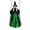 Green, variant on Decorr 71 Inch Hanging Swing Witch Halloween Decor, Glowing Eyes Animated Outdoor Witch Prop with Orange Spider Web Skirt, Hallowen Yard Decorarions, Spooky Haunted House Front Porch Decorations
