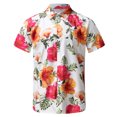 thumbnail image 4 of Camisa hawaiana para hombre, informal, holgada, playera, con solapa y botones Pompotops  oipoqjl44636, 4 of 7