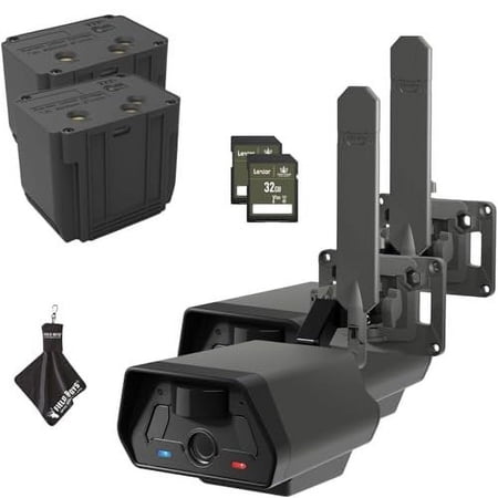 TACTACAM Defend Cellular Security Camera - No WiFi Required - Motion Activated Wireless Camera - Motion Detection - Includes Rechargeable Batteries SD Cards and Microfiber Cleaning Cloth 2PK