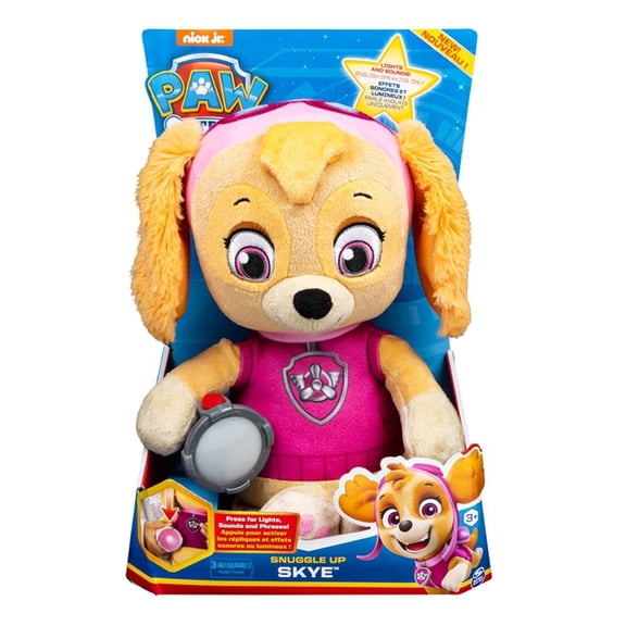 Peluche Flashlight Skye Paw Patrol Spin Master con Sonido 31.7 cm