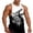 White, variant on Pattern Print Muscle Tank Top for Retro Casual Athletic Sleeveless Shirt for Daily Wear Home Comfort and Weekend