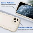 thumbnail image 2 of Case for iPhone 11 Pro Max Case Wave, Curly Frame Design for Women Girls, Cute Wavy Solid Color Aesthetic Phone Case Soft Flexible TPU Shockproof Full-Body Protective Case Cover 6.5" - White, 2 of 12