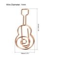 thumbnail image 2 of Uxcell Paper Clips Guitar Shape with Box Rose Gold Tone for Organize Office Home, Pack of 20, 2 of 5