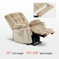 thumbnail image 5 of MCombo Dual Motor Power Lift Recliner Chair with Massage and Heat for Elderly People, Infinite Position, Fabric 7679(Beige, Medium), 5 of 9