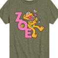thumbnail image 3 of Sesame Street - Zoe With Flowers - Toddler and Youth Short Sleeve Graphic T-Shirt, 3 of 5