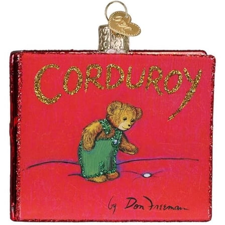 Old World Christmas Blown Glass Ornament for Christmas Tree, Corduroy Book