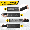 thumbnail image 6 of CAMBIVO Elbow Brace with Adjustable Strap & Gel Pad, 2 Pack Tennis Elbow Wraps for Tendinitis & Arthritis, Compression Arm Sleeves for Men & Women, 6 of 8