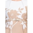 thumbnail image 5 of Connected Apparel Sleeveless Floral Sheath Dress With Belt by Curated Brands, 5 of 5