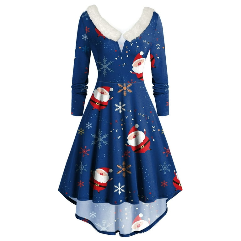 blue mrs claus dress Navy Blue Santa Claus Dress SIZE MEDIUM Ready to Ship Christmas Holiday Women's Mrs Claus Costume Velvet White Fur Trim