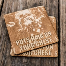 Puts Hair on Your Chest Wood Coaster Set of two 4x4in Raw Wood Puts Hair on Your Chest Wood Coaster Set of two 4x4in Raw Wood