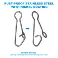thumbnail image 3 of Uxcell 83Lbs Stainless Steel Fishing Snaps Swivels Clips Quick Change Black 250 Pack, 3 of 6