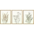thumbnail image 2 of PixonSign Framed Canvas Print Wall Art Set - Forest Flower Plant Collage Posters - Set of 3 Watercolor Nature Wilderness Floral Prints Country Botanical Wall Décor for Living Room - 11"x14" Natural, 2 of 5