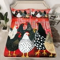 thumbnail image 5 of Castle Fairy Cartoon Rooster 3pcs Twin Sheet Sets,Kawaii Animal Twin Fitted Sheet,Geometric Plaid Breathable Flat Sheet,Breathable Cute Home Decor, 5 of 6
