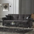 thumbnail image 4 of Ottomanson Convertible Sleeper Sofa Bed with Hidden Storage, Firm Comfort Couch, Black, 4 of 7