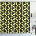 thumbnail image 1 of Ambesonne Fruits Shower Curtain, Lemons and Blossoms Drawings, 69"Wx75"L, Charcoal Grey Yellow, 1 of 3