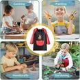 thumbnail image 4 of Toddler Kids Art Smock With Long Sleeves Painting Apron Boys Shirts Craft Protective Coverall With Pocket, 4 of 5