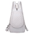 thumbnail image 2 of Mochila pequeña, bolso de pecho multifuncional, bolso de hombro, mochila de cuero suave de PU, mochila de moda para mujer, 2 of 5