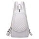 thumbnail image 5 of Mochila pequeña, bolso de pecho multifuncional, bolso de hombro, mochila de cuero suave de PU, mochila de moda para mujer, 5 of 6