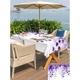 thumbnail image 5 of Outdoor Tablecloth with Umbrella Hole for Patio/Picnic/Party/Camping, Spring Purple Wisteria Flowers Waterproof Table Cloth Rectangle Table Cover Washable, Rustic Floral Branches (52"x 70"), 5 of 8