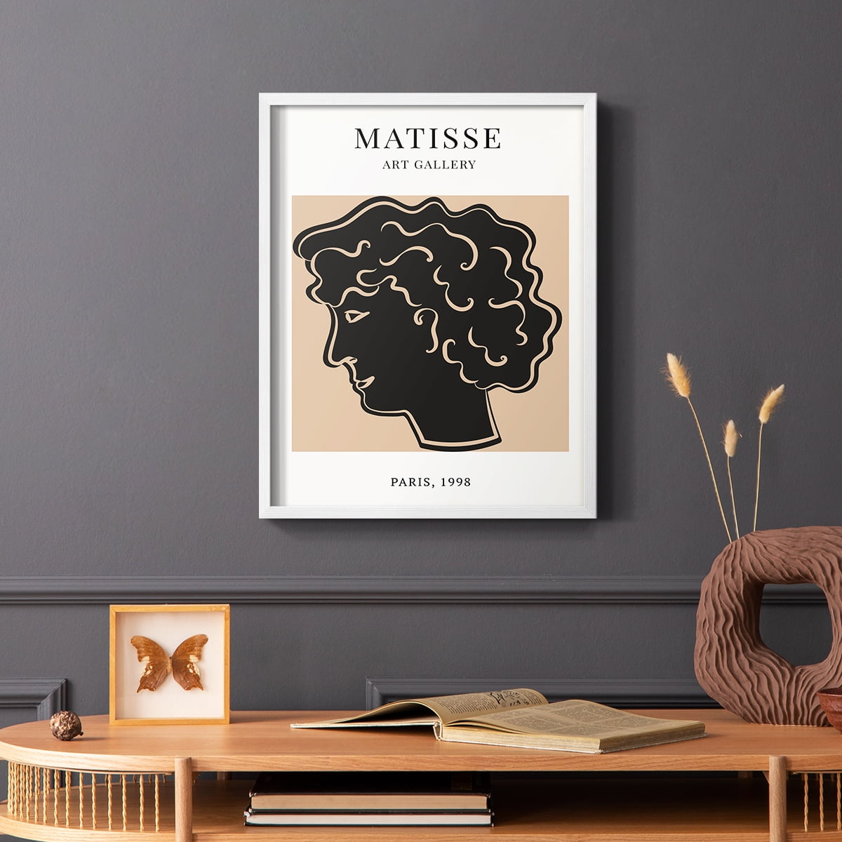 Matisse CXXI Framed Print in White Solid Wood 8 x 10 Framed Print