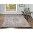 thumbnail image 5 of Linon Home Decor Emerald Area Rug Collection, Ivory and Blue, 5' x 7', 5 of 6