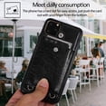 thumbnail image 4 of PU Leather Wallet Case for iPhone 11 Pro Max Necklace Lanyard Case Cover with Card Holder Adjustable Detachable Anti-Lost Neck Strap for Apple iPhone 11 Pro Max 6.5",Black, 4 of 9