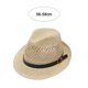 thumbnail image 2 of Sombrero de paja de jazz con hebilla de cuero para hombres y mujeres, con circunferencia de 56-58 cm, sombrero para el sol, protector solar, sombrero de playa, sombrero para el sol, 2 of 5